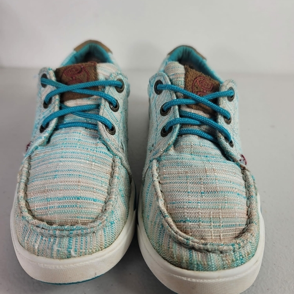 Twisted X Little Boys' Blue HOOey Loper Shoes - Moc Toe - YHYC005 Sz 12.5M - Picture 7 of 9